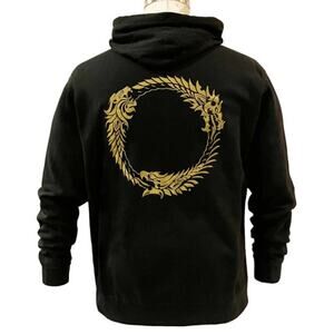 Bethseda The Elder Scrolls 3 Headed Ouroboros Graphic Hoodie Size 3XL